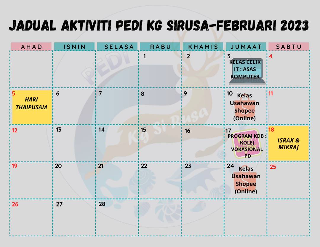 Jadual Feb 23