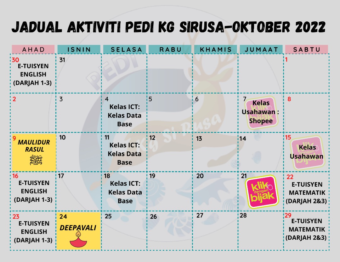 Jadual okt 2022