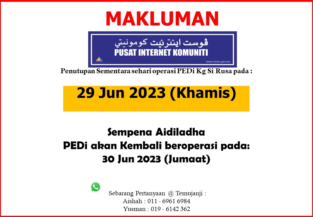 Notis penutupan Aidiladha 2023